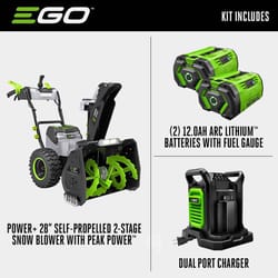 EGO Power+ Peak Power SNT2807 28 in. Two stage 56 V Battery Snow Blower Kit (Battery & Charger) W/ 2-IN-1 CHUTE ADJUSTMENT & (2) 12AH BATTER