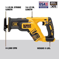 DeWalt 20V MAX XR Cordless Brushless Compact Reciprocating Saw Tool Only