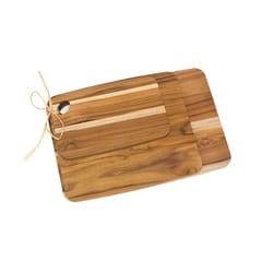 Lipper International 13.75 in. L X 9.5 in. W Teak Wood Cutting Board Set