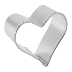 R&M International Corp International Corp 1 in. W X 1 in. L Mini Heart Cookie Cutter Silver 1 pc