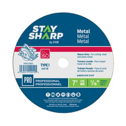 Stay Sharp 7 in. D X 5/8 in. Metal Cutting Wheel 1 pc