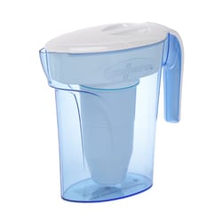 ZeroWater Ready-Pour 7 cups Blue Water Filtration Pitcher