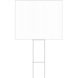 HILLMAN English White Blank Sign 20 in. H X 24 in. W
