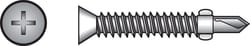 HILLMAN No. 12-24 X 2-1/2 in. L Phillips Flat Head Self-Drilling Screws 100 pk