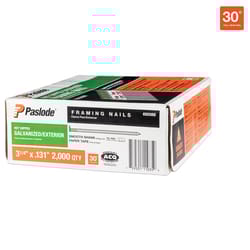 Paslode RounDrive 3-1/4 in. L Angled Strip Hot-Dip Galvanized Framing Nails 30 deg 2000 pk