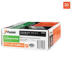 Paslode RounDrive 3-1/4 in. L Angled Strip Hot-Dip Galvanized Framing Nails 30 deg 2000 pk