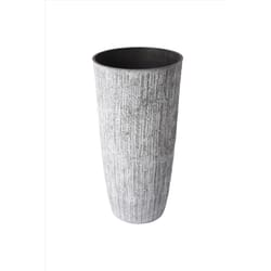 Algreen Products 28 in. H X 14 in. D Plastic Bark  Planter White