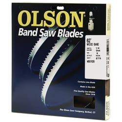 Olson 62 in. L X 0.25 in. W Carbon Steel Band Saw Blade 14 TPI Hook teeth 1 pk