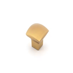 Richelieu Modern Square Cabinet Knob 29/32 in. Aurum Brushed Gold 1 pk