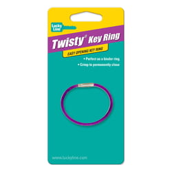 Lucky Line 5 in. D Nylon-Coated Cable Assorted Twisty Key Ring