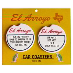 El Arroyo Spicy Disaster Car Coaster Ceramic 2 pk