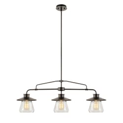 Globe Electric Nate Oil Rubbed Bronze Brown 3 lights Pendant Light