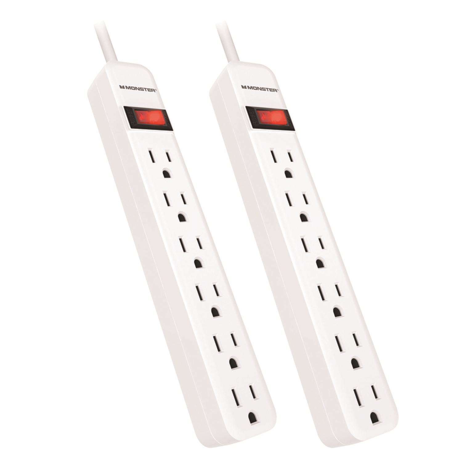 Feit Electric 5 ft. L 4 Outlets Wi-Fi Power Strip with USB White