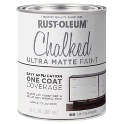 Rust-Oleum Chalked Ultra Matte Linen White Water-Based Acrylic Chalk Paint 30 oz