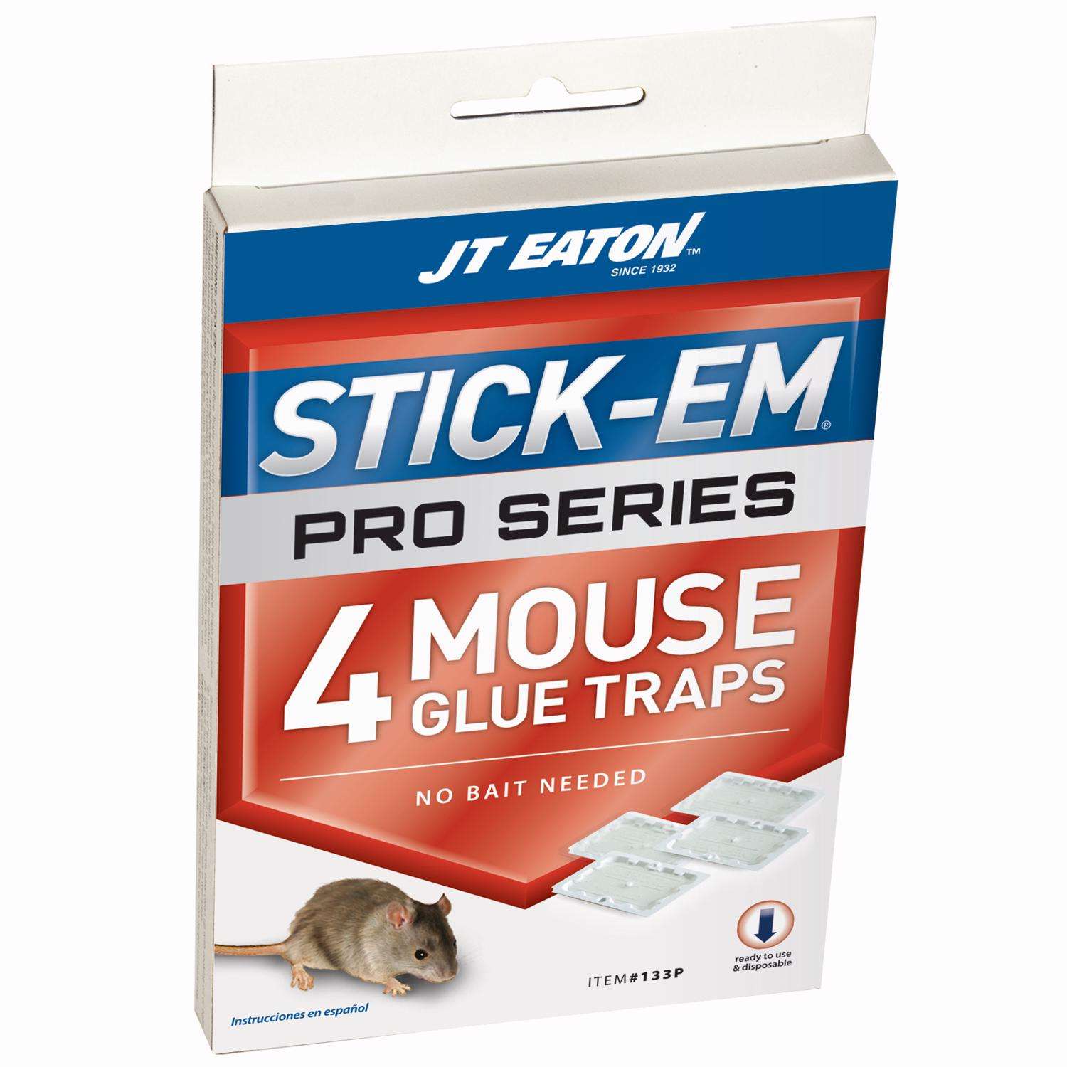 JT Eaton Stick-Em Pro Series Glue Trap For Mice 4 pk