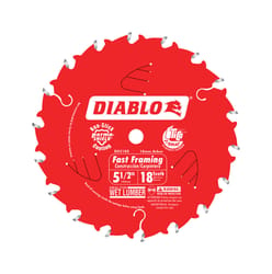Diablo 5-1/2 in. D X 10 mm Fast Framing TiCo Hi-Density Carbide Trim Saw Blade 18 teeth 1 pc