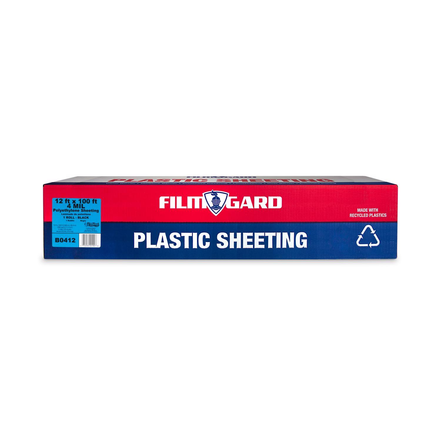 Film-Gard Plastic Sheeting 4 mil X 12 ft. W X 100 ft. L Polyethylene Black 1 pk Sansujyuku sansujyuku.com