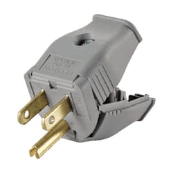Leviton Commercial and Residential Thermoplastic Straight Blade Plug 5-15P 18-12 AWG 2 Pole 3 Wire