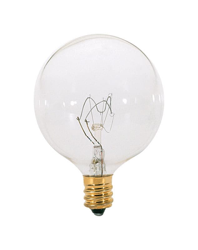 Satco 25 W G16.5 Decorative Incandescent Bulb E12 (Candelabra) Soft ...