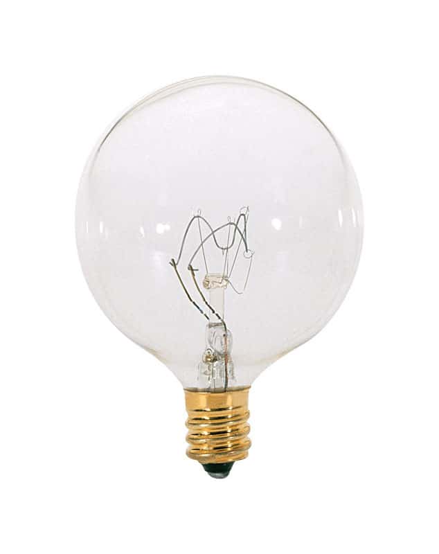 Satco 25 W G16.5 Decorative Incandescent Bulb E12 (Candelabra) Soft