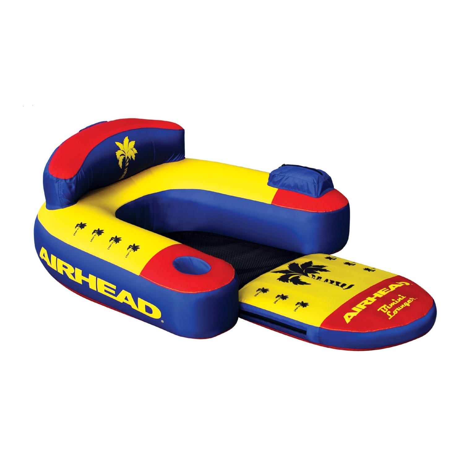Airhead PVC Inflatable Multicolored Floating Recliner 38 in. W X 60 in. L Sansujyuku sansujyuku.com