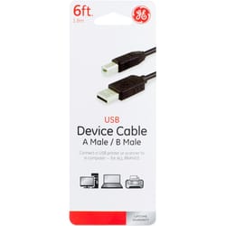 GE 6 ft. L USB Device Cable