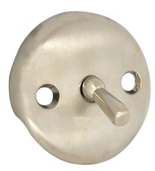 Danco 3-1/4 in. Brushed Nickel Round Metal Overflow Plate