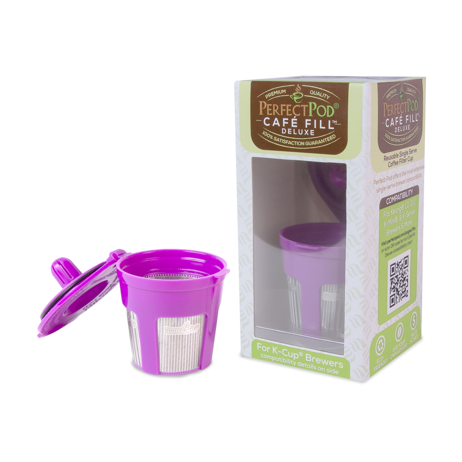 Photos - Other interior and decor PERFECT Pod Cafe-Fill Deluxe 1 cups Purple K Cup Reusable Coffee Filter 1 