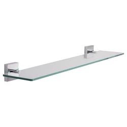 Croydex Chester Chrome Clear/Silver Glass/Stainless Steel Bathroom Shelf