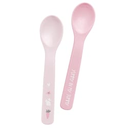 Stephen Joseph Lavender/Pink Silicone Bunny Spoon 2 pc