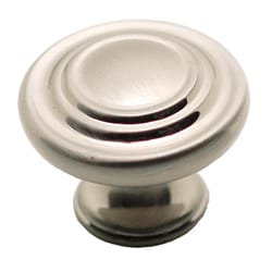 Richelieu Traditional Round Cabinet Knob 1-11/32 in. D 1-1/32 in. Brushed Nickel 1 pk