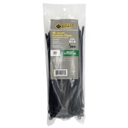 Steel Grip 8 in. L Black Cable Tie 100 pk