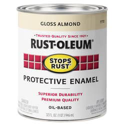 Rust-Oleum Stops Rust Indoor and Outdoor Gloss Almond Oil-Based Protective Paint 1 qt