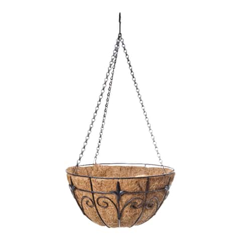 Panacea Steel Hanging Basket Black - Ace Hardware