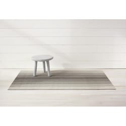 Chilewich 36 in. W X 60 in. L Taupe Block Stripe Vinyl Floor Mat