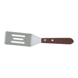 R&M International Corp Brown/Silver Stainless Steel/Wood Slotted Spatula