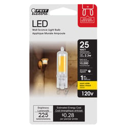 Feit LED Specialty T4 G9 LED Bulb Soft White 25 Watt Equivalence 1 pk