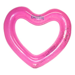 CocoNut Float Pink Vinyl Inflatable Glittered Heart Pool Float