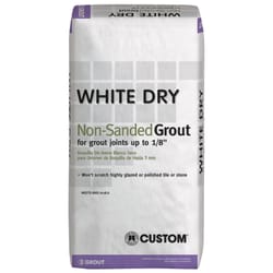 Custom Building Products  Polyblend  Indoor and Outdoor  White  Grout  25 lb. 