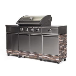 TYTUS 4 Burner Liquid Propane Grill Silver