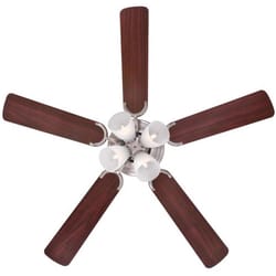 Westinghouse Contempra IV 52 in. Brushed Nickel Brown LED Indoor Ceiling Fan