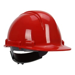 Safety Works 4-Point Ratchet Cap Style Hard Hat Red