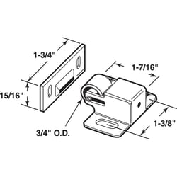 Prime-Line 0.94 in. H X 1.75 in. W X 1.81 in. D Brass-Plated Steel Roller Catch