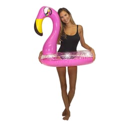 PoolCandy Glitter Pink PVC Inflatable Flamingo Pool Float
