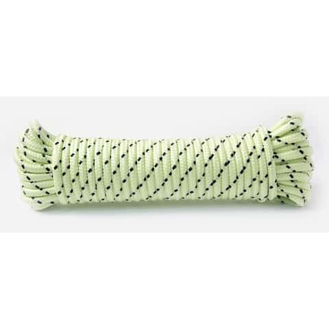 Ace 1/4 in. D X 50 in. L Gray/White Diamond Braided Poly Rope Ace 1/4 in. D X 50 in. L Gray/White Diamond Braided Poly Rope