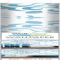 WallWear 55 in. H X 198 in. L Blue Vinyl Wallpaper