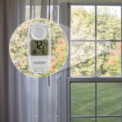 La Crosse Technology 139.1 deg Solar Window Thermometer 1.7 in. L X 0.8 in. W White