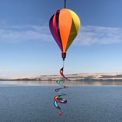 In The Breeze Multicolored Nylon 43 in. H X 11 in. W Rainbow Balloon Spinner