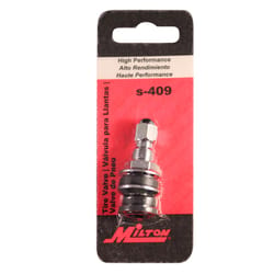 Milton Brass/Chrome 80 psi Tire Valve 1 pk