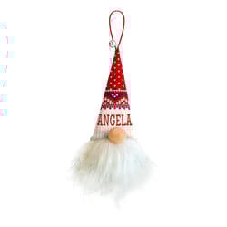Christmas Gnome Multicolored Angela Ornament 5.5 in.